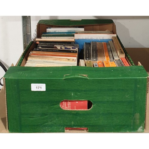 171 - A box of books including Penguin. No shipping. Arrange collection or your own packer and shipper, pl... 