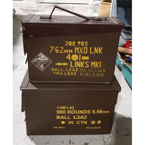 182 - Two ammunition crates. UK shipping £14.