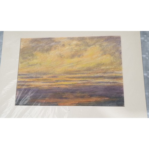 296 - George Anderson Short: A pair of pastel drawings depicting sun rises, 7