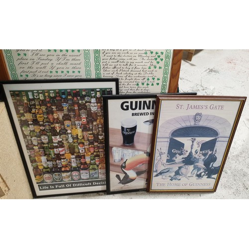 311 - A selection of framed pictures including Guinness. No shipping. Arrange collection or your own packe... 