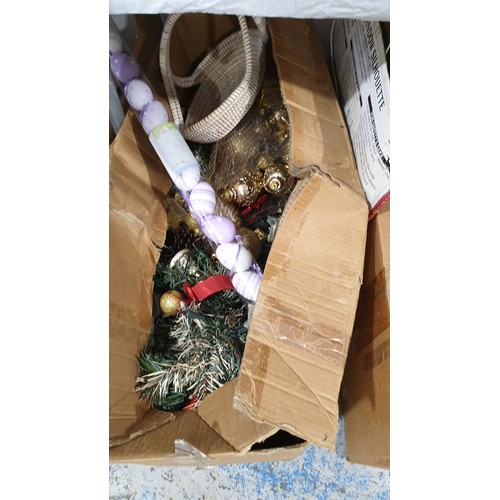 319 - Two boxes of Christmas decorations. No shipping. Arrange collection or your own packer and shipper, ... 