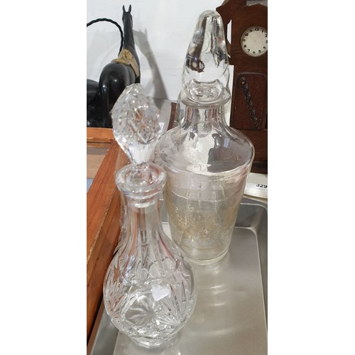 331 - Two decanters, the tallest 11.5