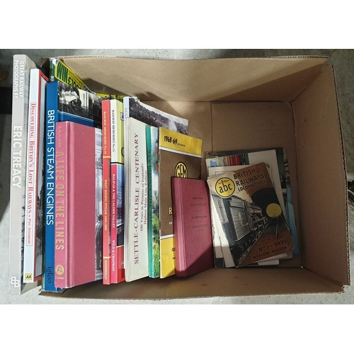 398 - A box of books including local and railway. No shipping. Arrange collection or your own packer and s... 