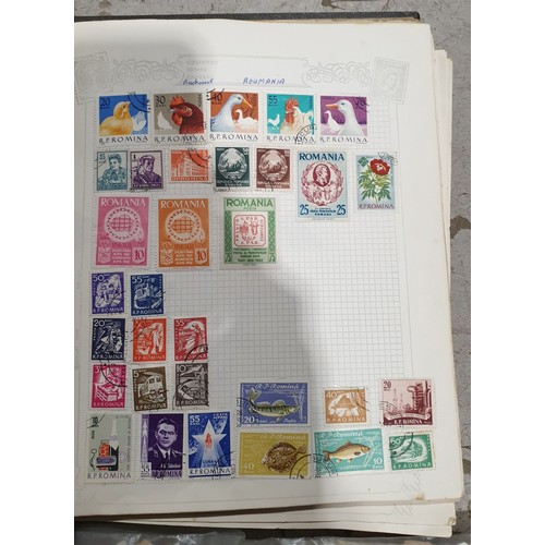 401 - A stamp album and loose stamps. UK shipping £14.