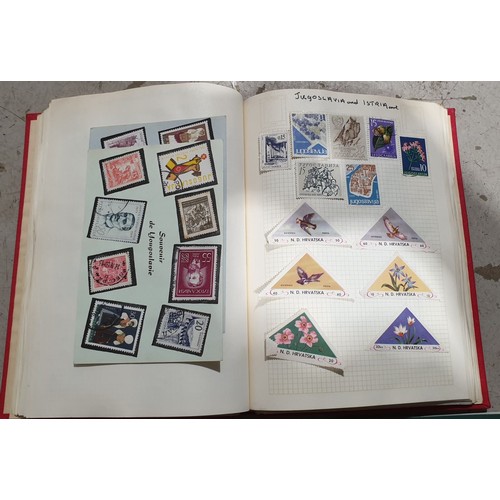 402 - A folder of Guernsey stamps and a stamp album and other stamp books. UK shipping £14.