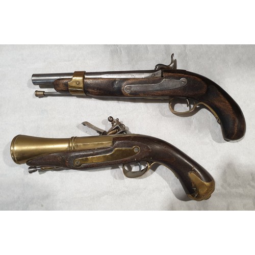 428 - A modern decorative blunderbuss flintlock pistol, length 12