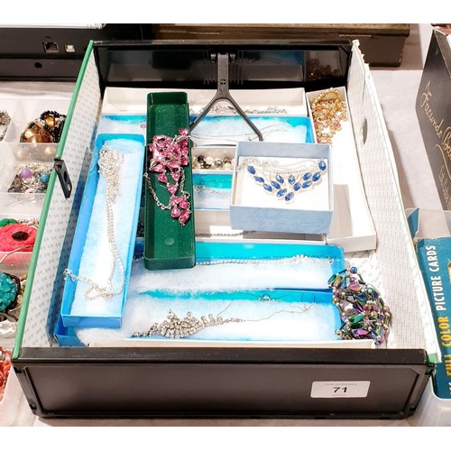 71 - A selection of costume necklaces. UK shipping £14.