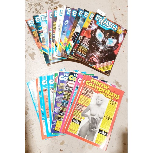 116 - Twelve 1980s issues of Crash magazine including issues 1,2 and 3, nine issues of 1980s Home Computin... 