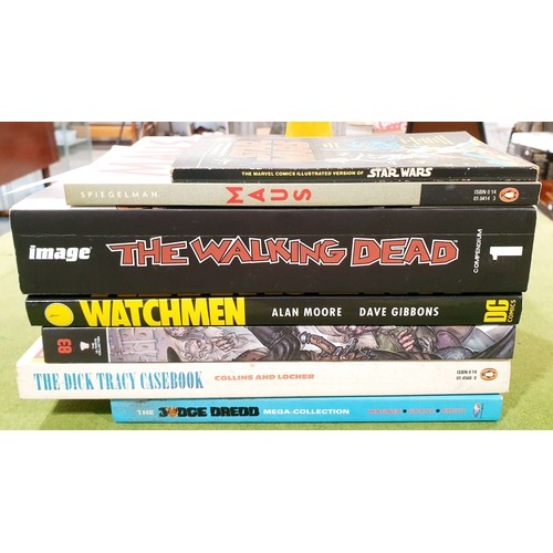 120 - Five vintage DC comics together with Seven Graphic Novels. UK shipping £14.