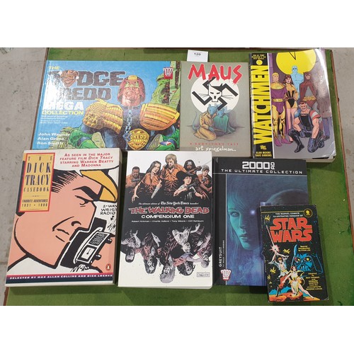 120 - Five vintage DC comics together with Seven Graphic Novels. UK shipping £14.