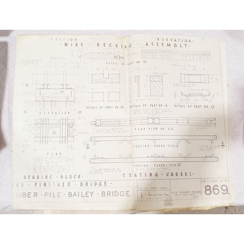 28 - World War II Floating Bridge plans and instructions. UK shipping £14.