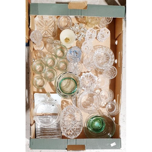 87 - A box of cut and other glassware. No shipping. Arrange collection or your own packer and shipper, pl... 