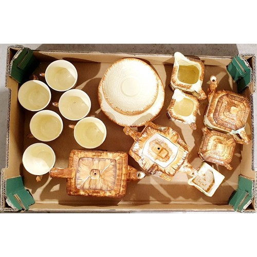 115 - A box of cottage ware style ceramics. No shipping. Arrange collection or your own packer and shipper... 