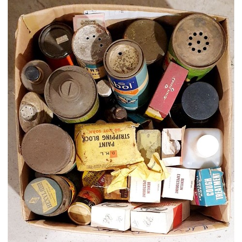 117 - A box of vintage cleaning products. No shipping. Arrange collection or your own packer and shipper, ... 