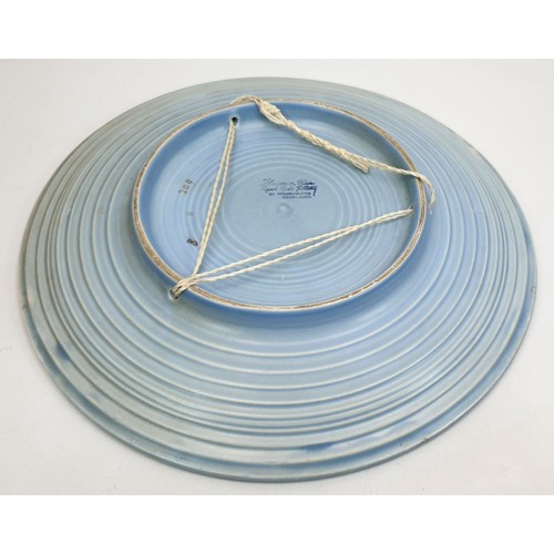 311 - Two Wade Heath Art Deco wall plates, diameter 12.25