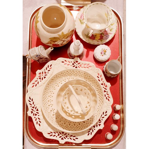 478 - A tray of ceramics including Royal Albert. No shipping. Arrange collection or your own packer and sh... 