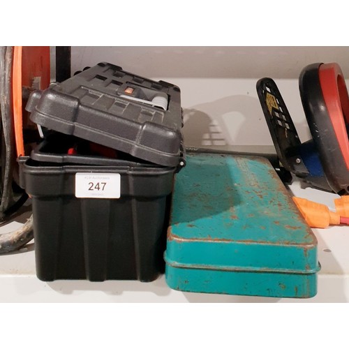 247 - A tool box and tools together with a socket set. No shipping. Arrange collection or your own packer ... 