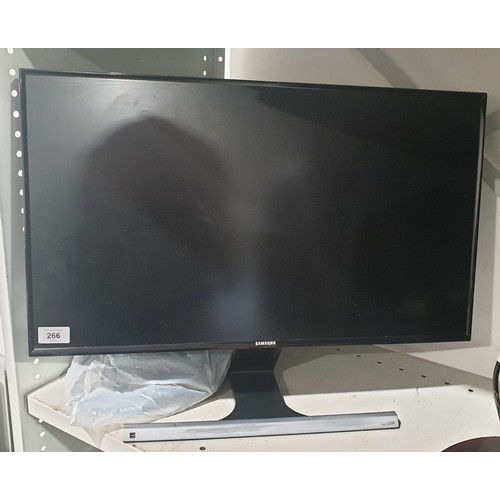 266 - A Samsung computer monitor and computer peripherals. No shipping. Arrange collection or your own pac... 