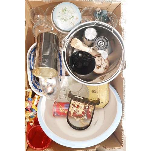 288 - A box of assorted including a Jamie Oliver mixing bowl. No shipping. Arrange collection or your own ... 