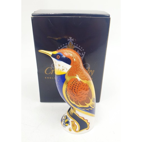 298 - A boxed Royal Crown Derby paper weight in the form of a bee-eater, height 4