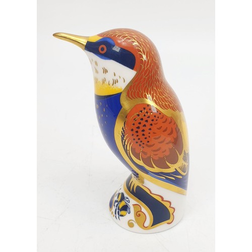 298 - A boxed Royal Crown Derby paper weight in the form of a bee-eater, height 4