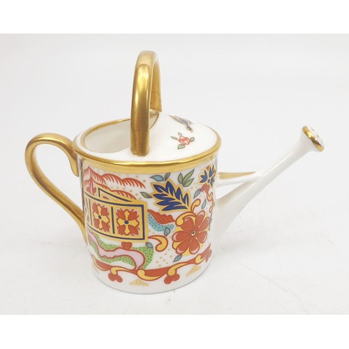 299 - A boxed Royal Crown Derby Imari pallet model of a watering can, length 4.25