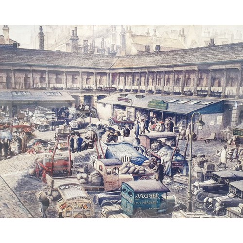 327 - Robert Clark Wood: Piece Hall, Halifax, a print, 15.75