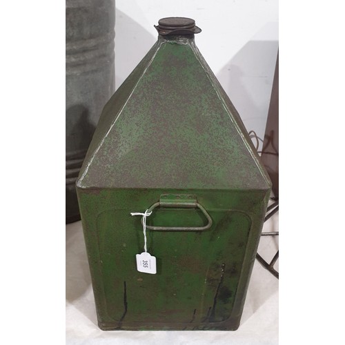 355 - A vintage pyramid oil can, height 19.5