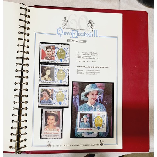 497 - Two folders of royal first day covers and stamps. UK shipping £14.