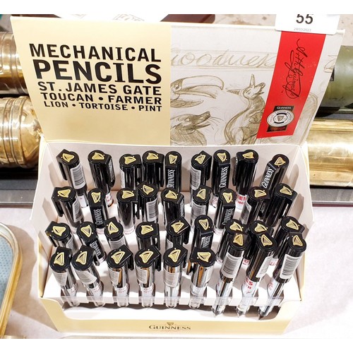 55 - New in box Guinness propelling pencils. UK shipping £14.