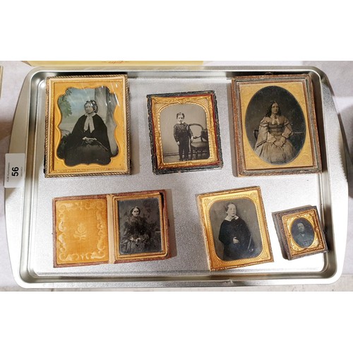 56 - Six Victorian Albumen photographs, the largest 4.75