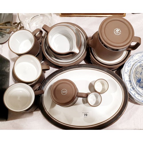 70 - A selection of Hornsea Pottery coffee and dinnerware. No shipping. Arrange collection or your own pa... 