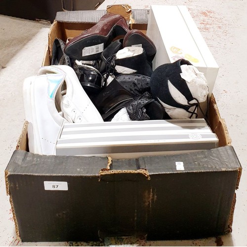 87 - A box of new ladies shoes including Van Dal. No shipping. Arrange collection or your own packer and ... 