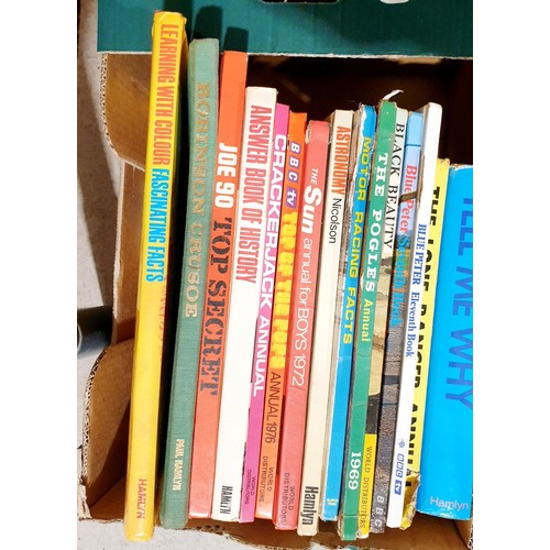 165 - A box of vintage annuals and other children's books. No shipping. Arrange collection or your own pac... 