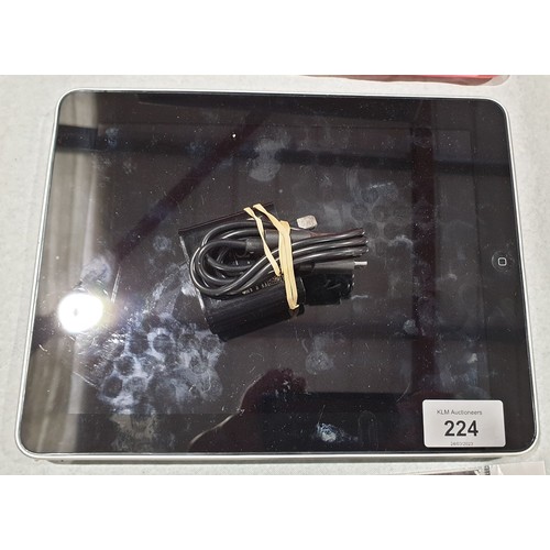 224 - An Apple iPad model A1219. UK shipping £14.