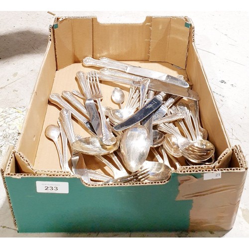 233 - A selection of flatware. No shipping. Arrange collection or your own packer and shipper, please.