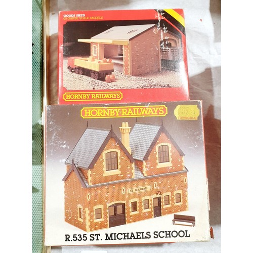 269 - A boxed Hornby 00 gauge St Michael's School R.535 together with a boxed goods shed R.506. UK shippin... 