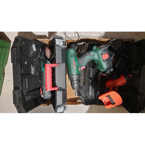 276 - A box of power tools. No shipping. Arrange collection or your own packer and shipper, please.