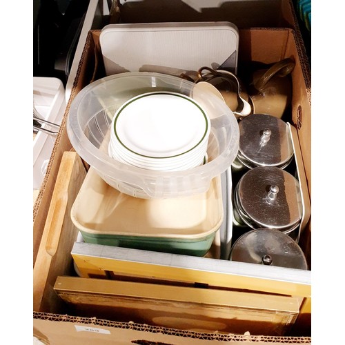 289 - Two boxes of kitchenware and assorted. No shipping. Arrange collection or your own packer and shippe... 