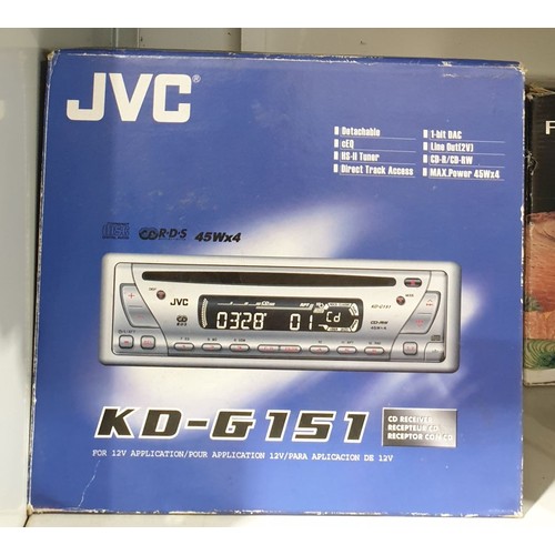 299 - A boxed JVC KD-G151 car head unit. UK shipping £14.