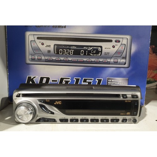 299 - A boxed JVC KD-G151 car head unit. UK shipping £14.