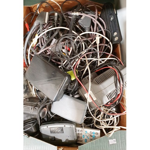 314 - A box of small electricals and cables. No shipping. Arrange collection or your own packer and shippe... 