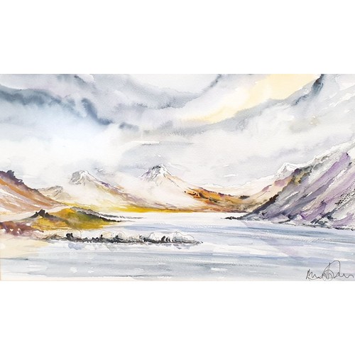 336 - An indistinctly signed watercolour, West Water, Cumbria, signed lower right, 10