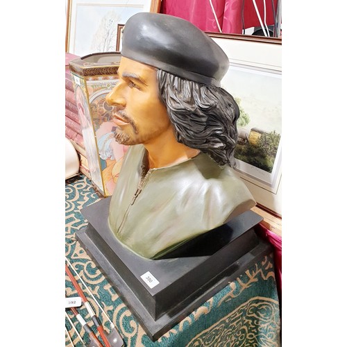 390 - A plastic bust of Che Guevara, height 23