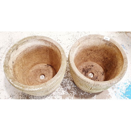 414 - Two concrete planters, diameter 14