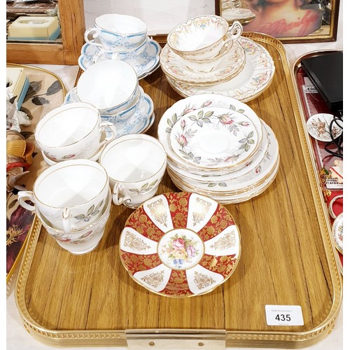 435 - A tray of tea ware including Royal Doulton. No shipping. Arrange collection or your own packer and s... 