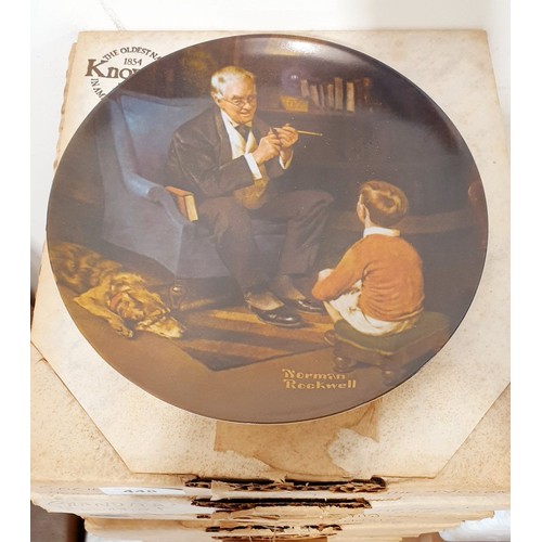 448 - Sixteen boxed Norman Rockwell collector's plates. No shipping. Arrange collection or your own packer... 