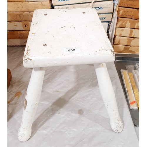 452 - An antique stool, height 10.25