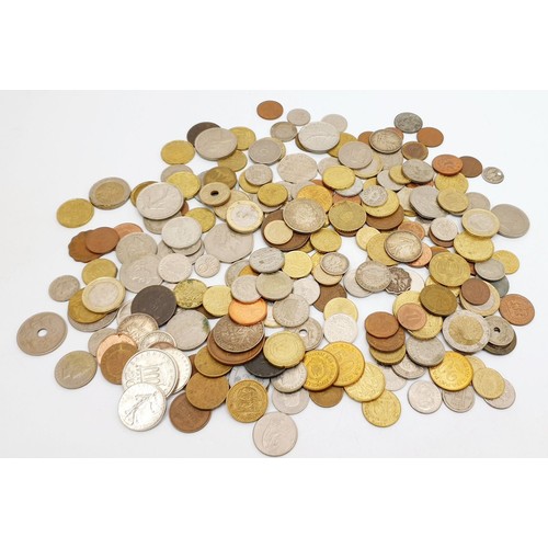 461 - A selection of foreign coinage. UK shipping £14.