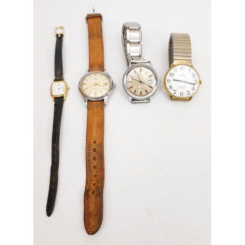 467 - Three vintage gentlemen's wrist watches including Cortebert and a ladies wrist watch. UK shipping £1... 